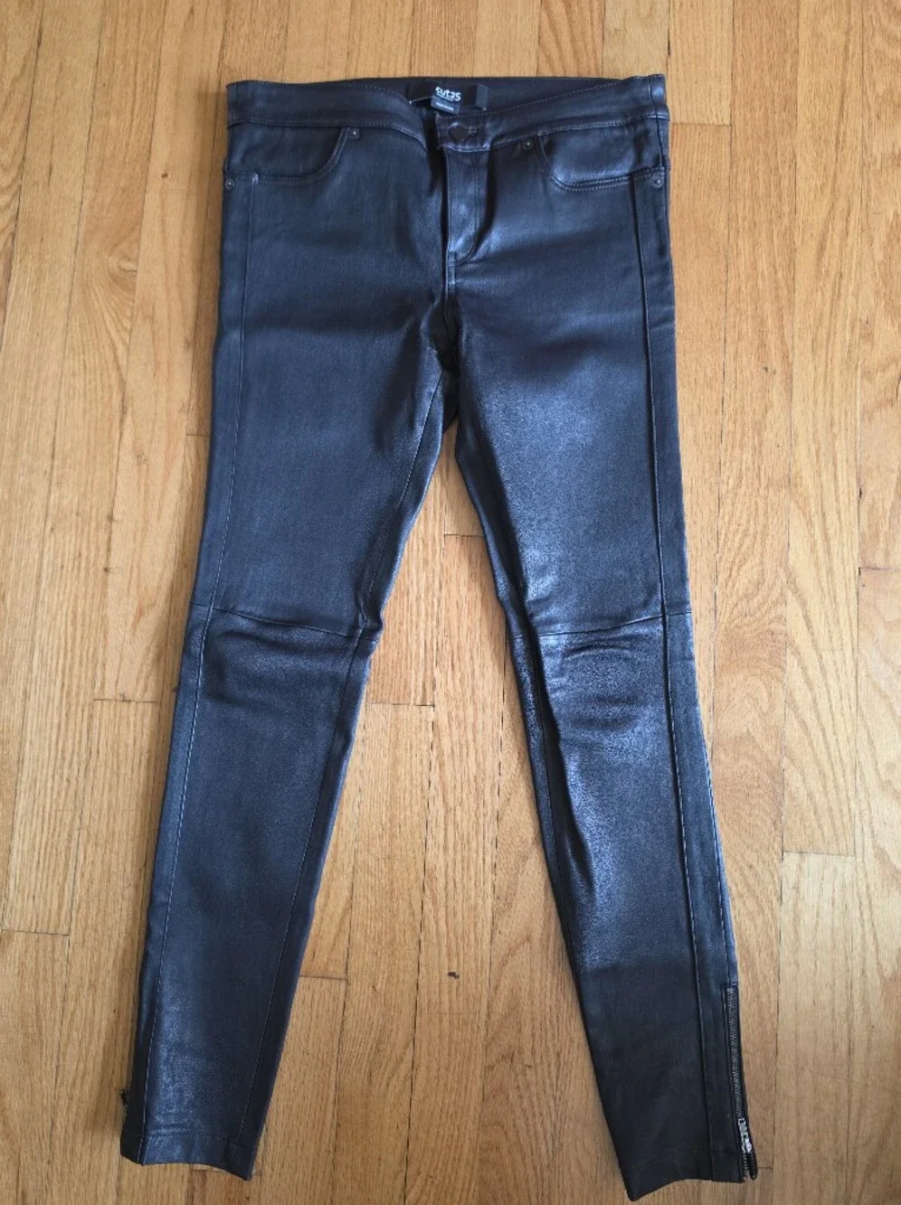 Cut25 By Yigal Azrouel 100% Leather Skinny Pants Black Sz 4